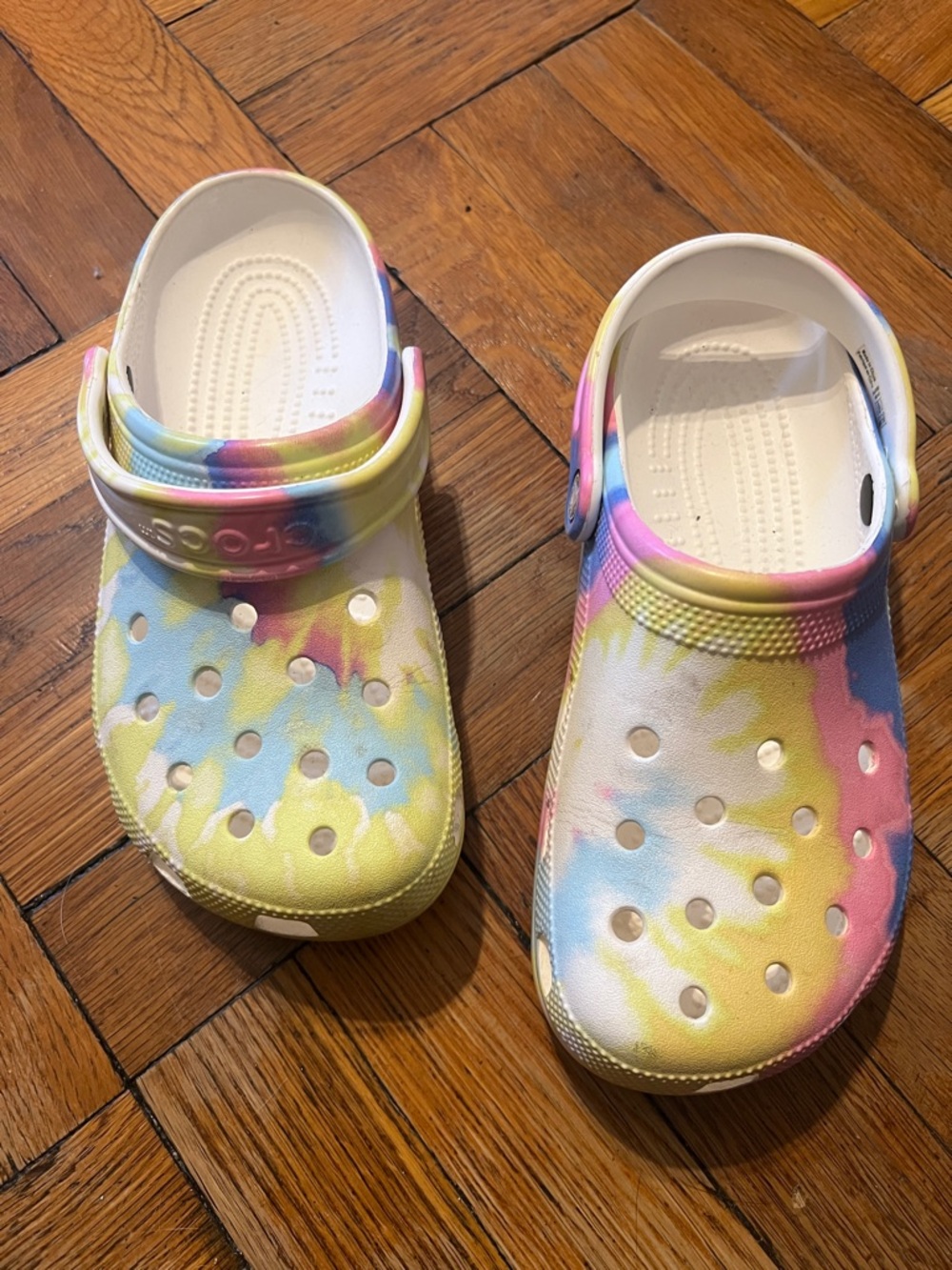 Tie-Dye Clog Sandals - Pastel Multicolor
